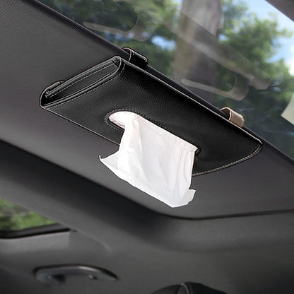 Car Tissue Leather  Box Organizer