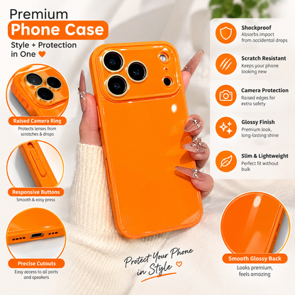 luxury glossy glass phone case for iphone