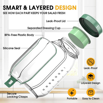 Salad Pod Lunch Jar – Leakproof & Portable