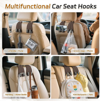 Leather Car Seat Headrest Hook