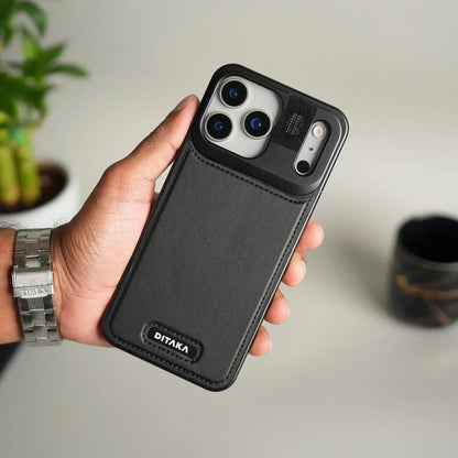 Frameless Metal Leather Case for iPhone