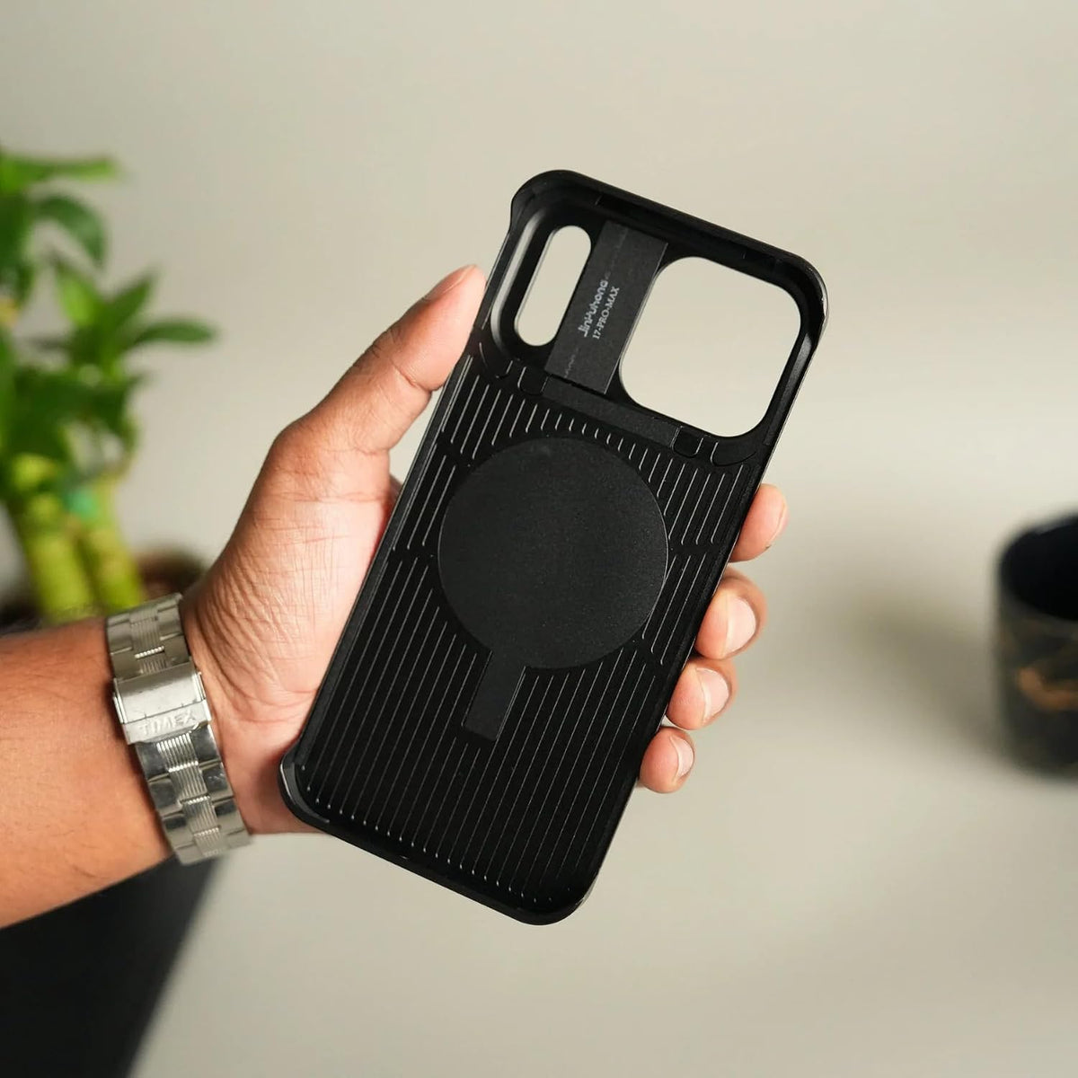 Frameless Metal Leather Case for iPhone