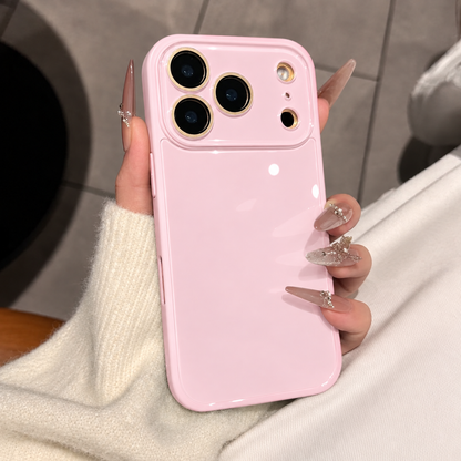 luxury glossy glass phone case for iphone