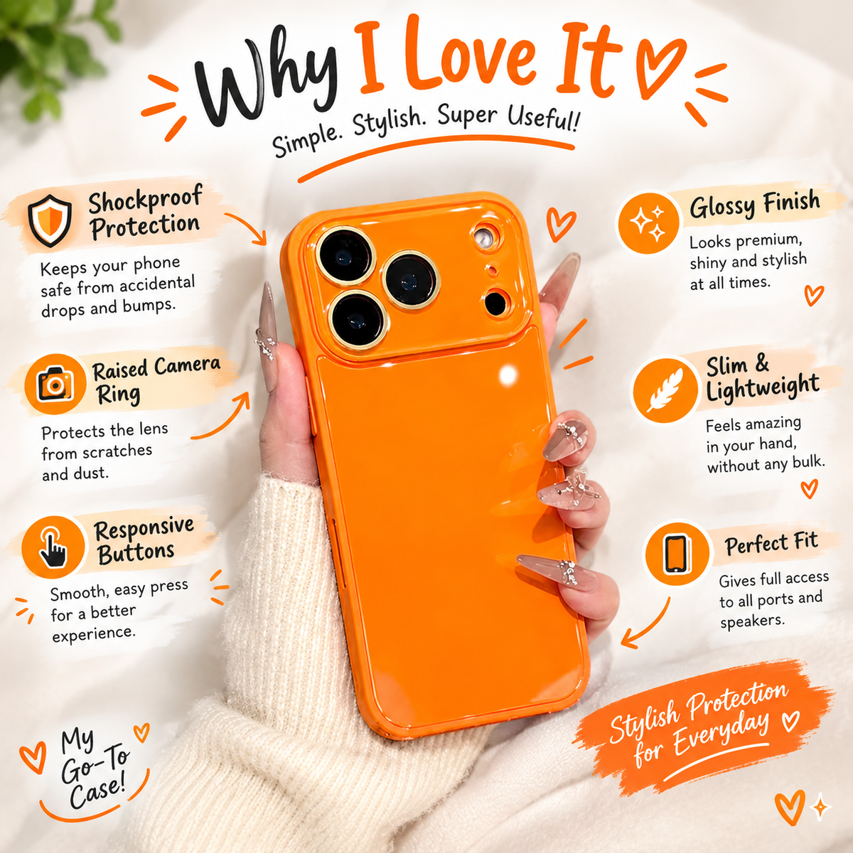 luxury glossy glass phone case for iphone