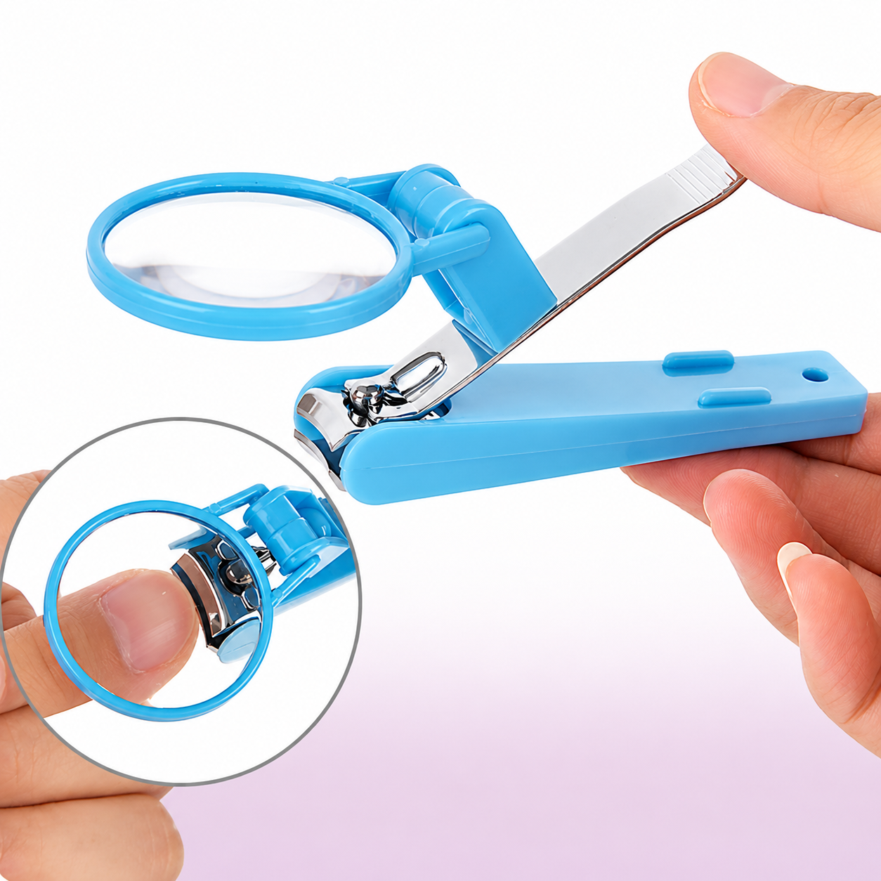 Magnifying nail cutter