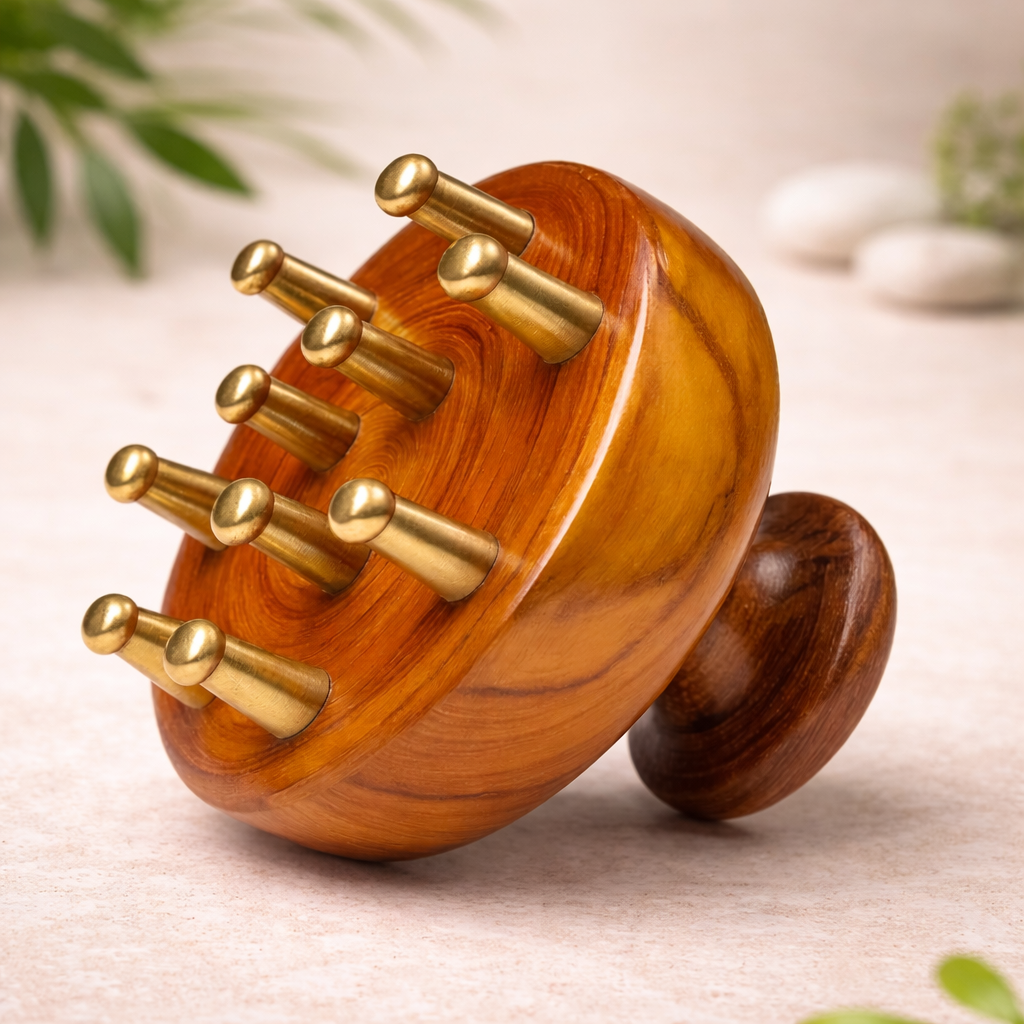 Kansa Scalp Massager for Hair Growth & Relaxation