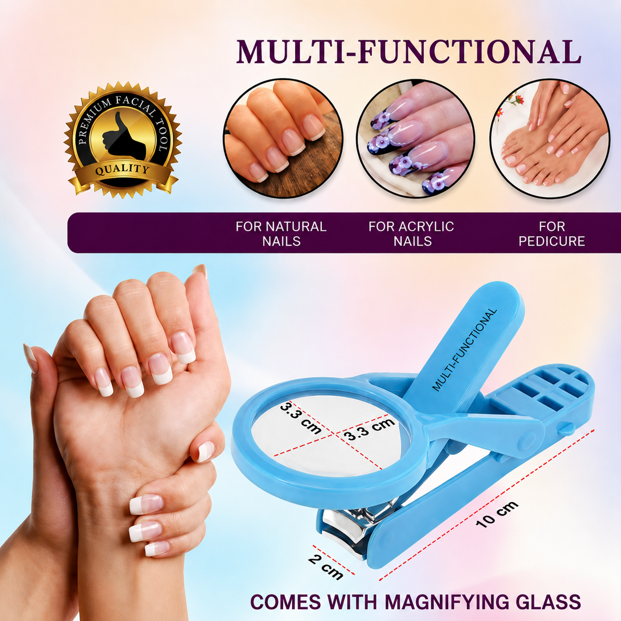 Magnifying nail cutter
