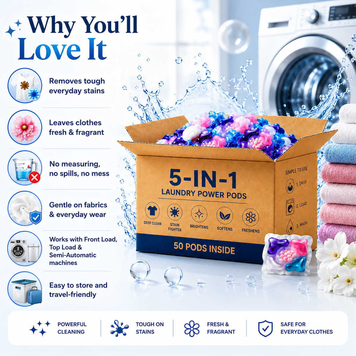 Trendsmitra 5-in-1 Laundry Power Pods