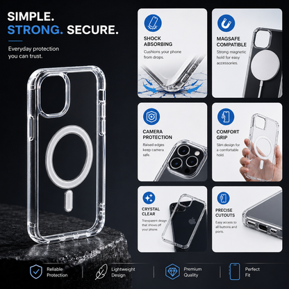 Back Cover Transparent  Magnetic - Matte Clear