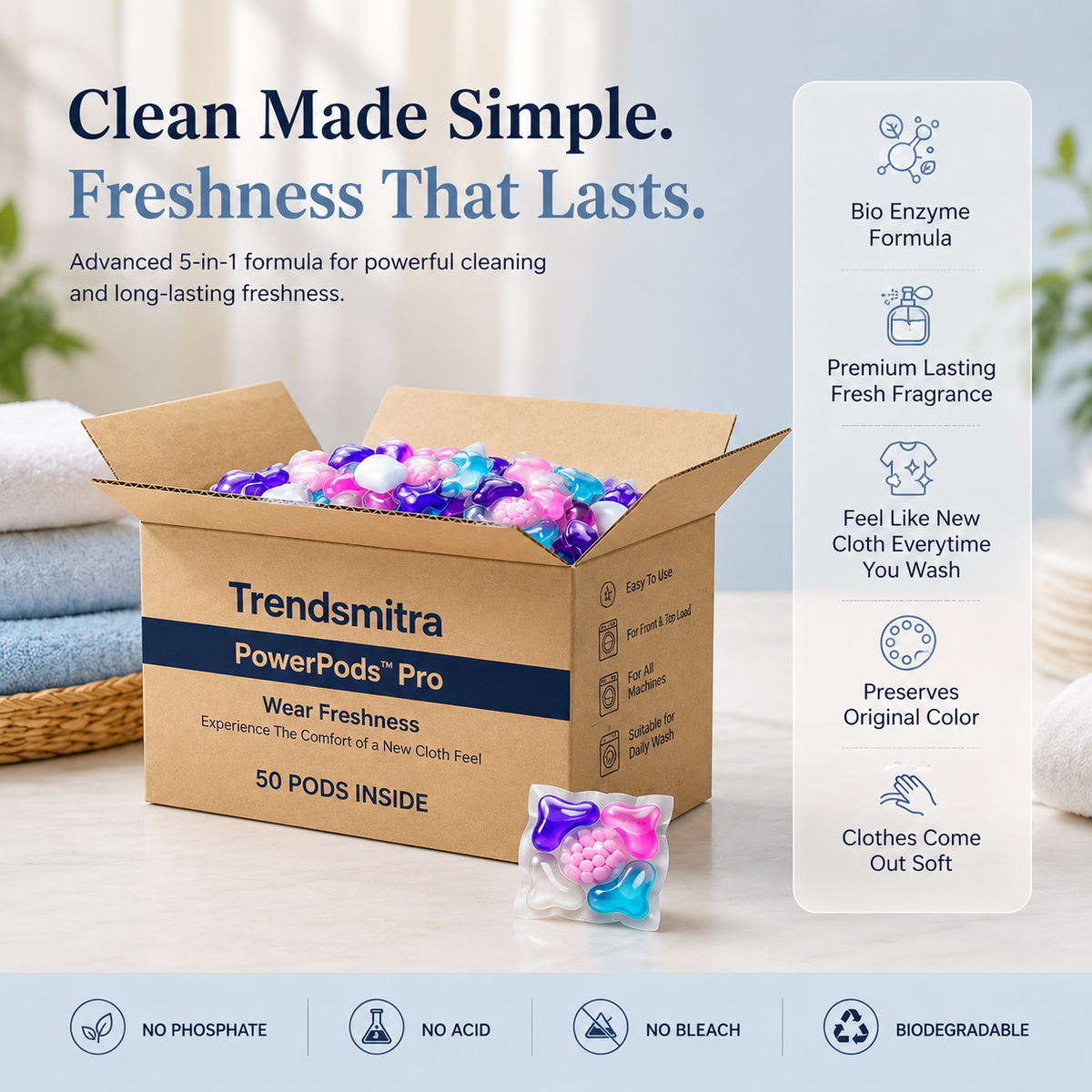 Trendsmitra 5-in-1 Laundry Power Pods