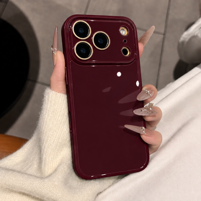 luxury glossy glass phone case for iphone