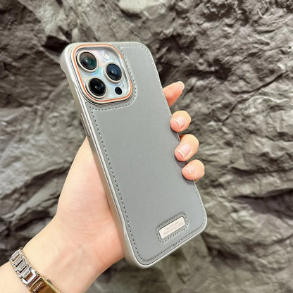 Premium Electroplated Chrome PU Leather Luxury Protective Case
