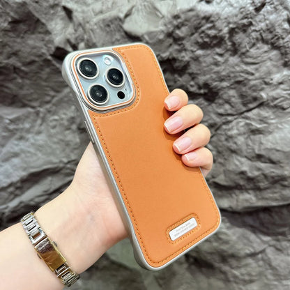 Premium Electroplated Chrome PU Leather Luxury Protective Case