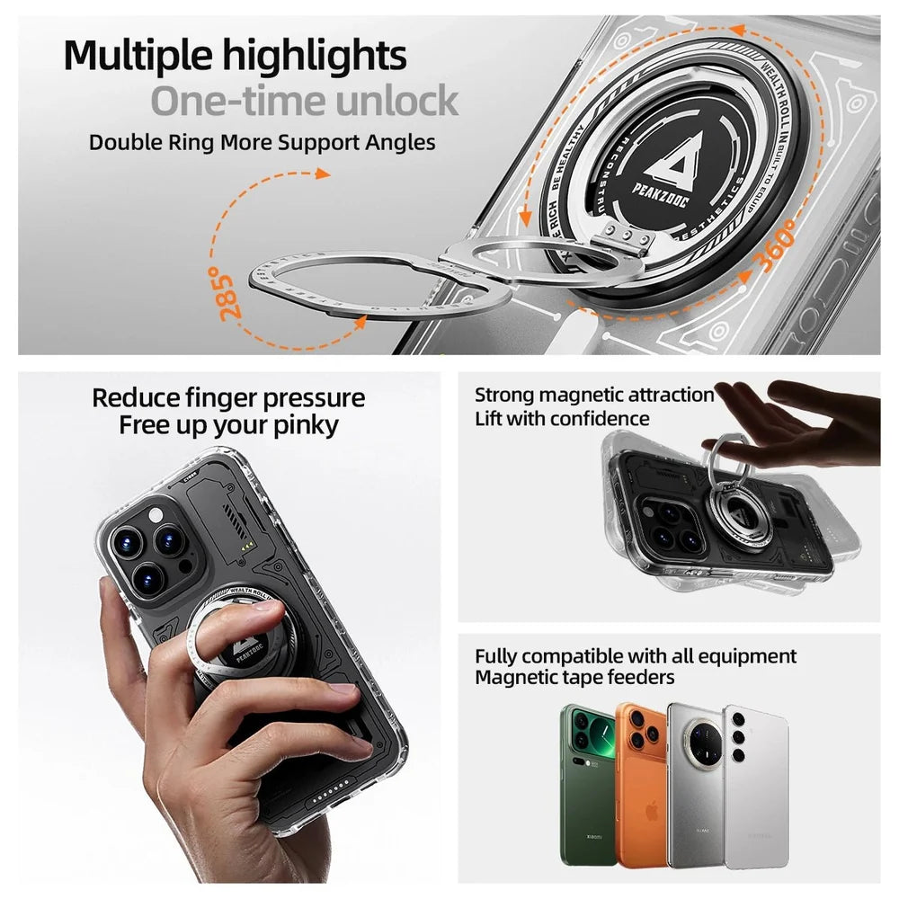 Ring Holder Magnetic Double - Fold